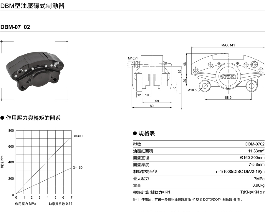 DBM0702型油壓碟式制動器(圖1)